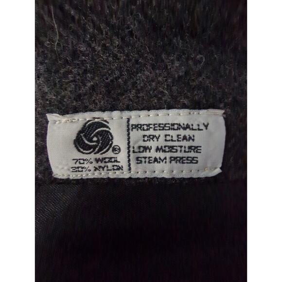 VTG ALORNA Black Wool Blend Double Breated Button Up Fitted Jacket Women size M - Picture 3 of 8